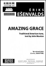 Amazing Grace SSAATTBB choral sheet music cover